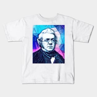 William Makepeace Thackeray Snowy Portrait | William Makepeace Thackeray Artwork 4 Kids T-Shirt